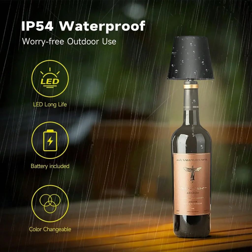 Cordless LED Wine Bottle Lamp
