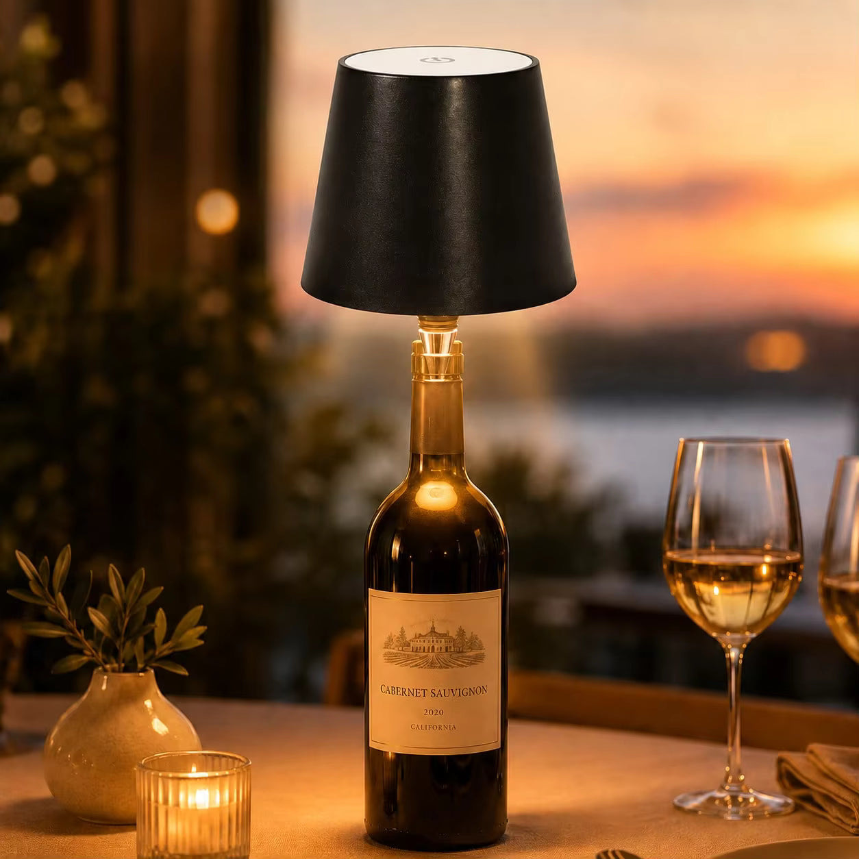 Cordless LED Wine Bottle Lamp