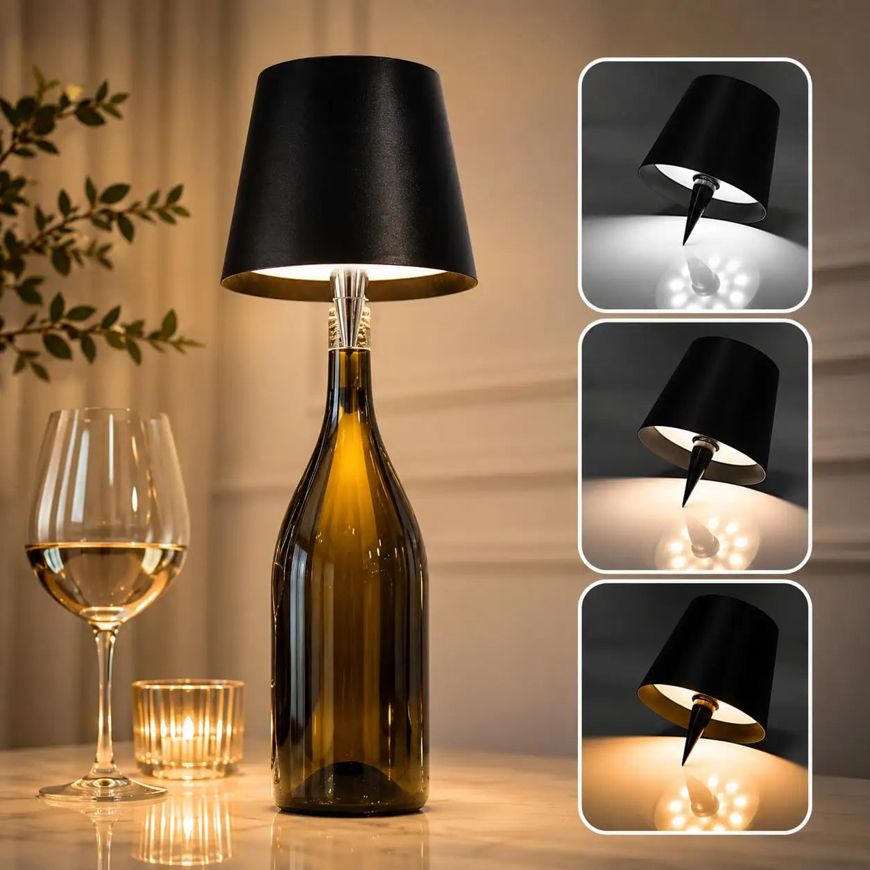 Cordless LED Wine Bottle Lamp